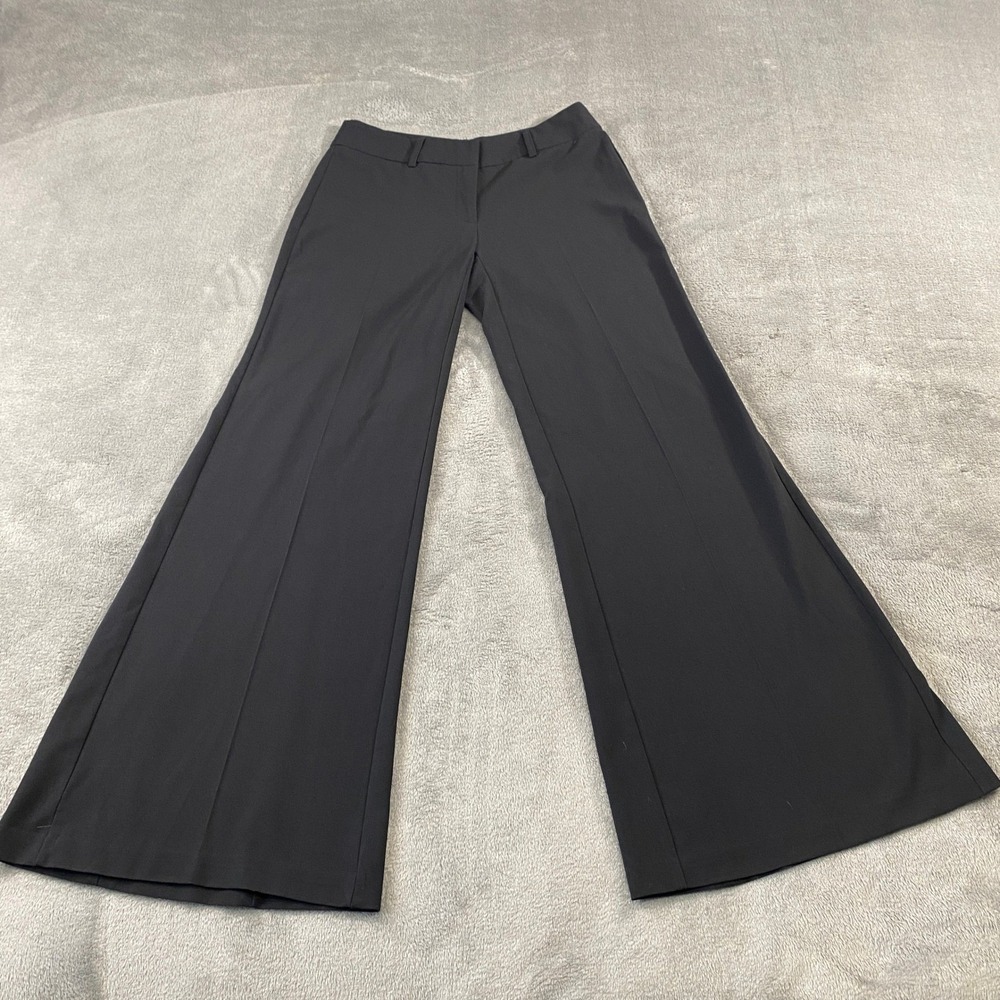 Studio‎ 1940 Women's Black Wide Leg Dress Pants Stretch Flare Trouser USA Preppy
